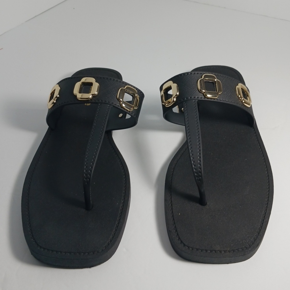 Larrounde Women Shoes Milan S Black Sandals PVC Size 10/11